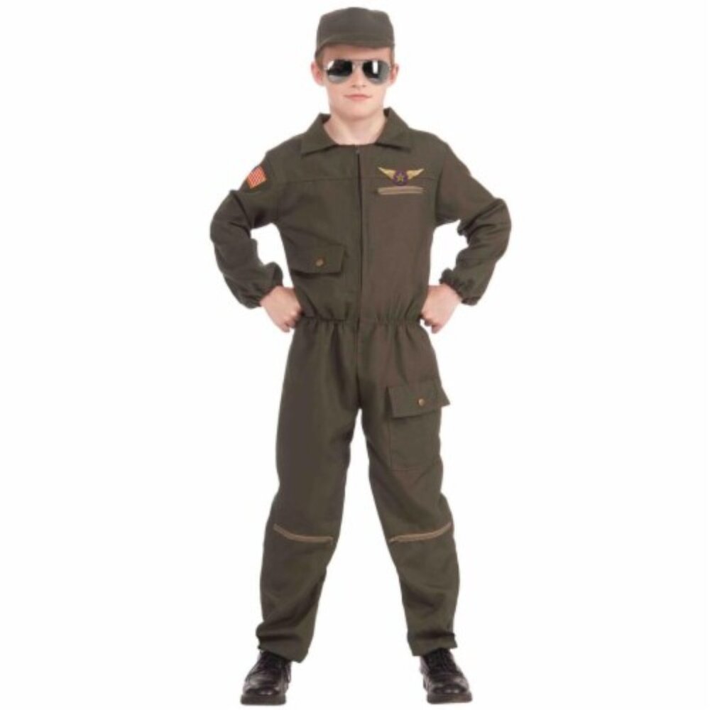 Forum Novelties Boys Fighter Jet Pilot 2 PC Costume LARGE (12-14)